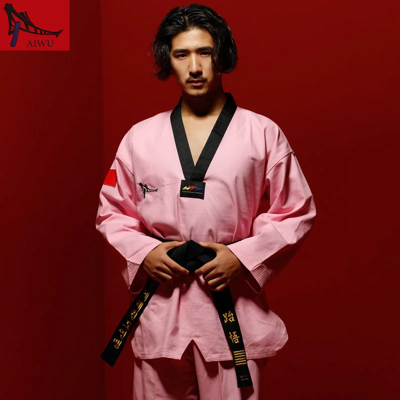Боевые искусства TKD Tae Kwon Do Корея с V образным вырезом взрослая форма для тхэквондо
