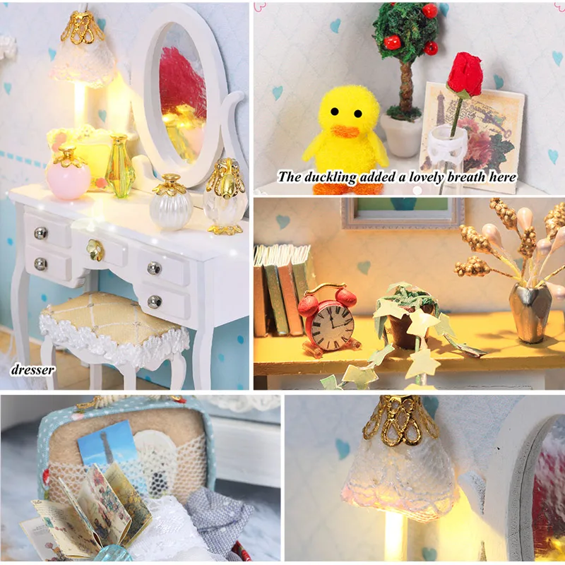 DIY Вилла для кукол Дом Деревянный 3D огни миниатюрный кукольный домик мебель пазл набор игрушек для детей серия Bestist подарок