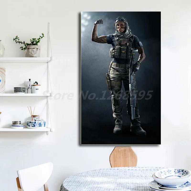 

Tom Clancy's Rainbow Six Siege Valkyrie Wallpaper Art Canvas Poster Painting Wall Picture Print Artwork Home Bedroom Decoration