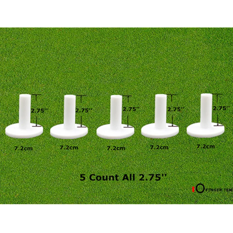 Finger Ten Golf Rubber Tee 5 Pcs/Set 2.75 inch 72mm for Driving Range Golf Ball Holder Beginner Trainer Golf Tees