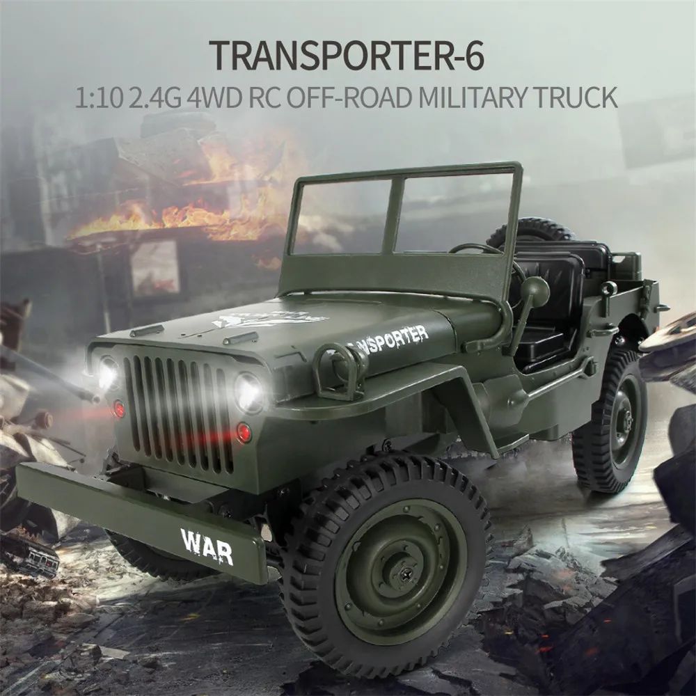 Carros de Brinquedo de Controle Presente de Aniversário para Crianças Jjrc Crianças Remoto Jeep Four-wheel Drive Militar Off-road Escalada rc Car Toys Q65 4wd 13 JJRC Crianças Carros de Brinquedo de Controle