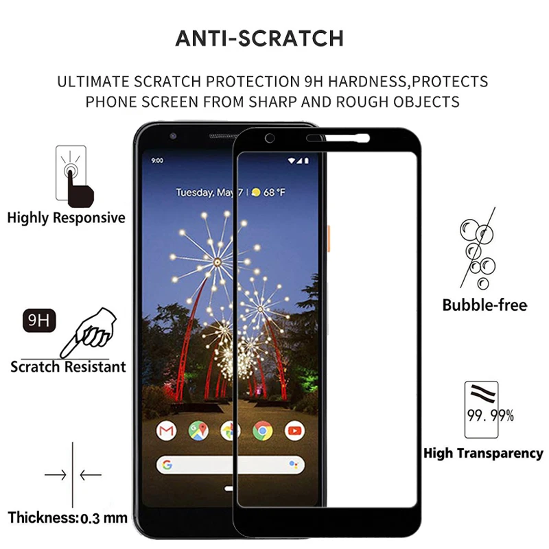 Защитное стекло закаленное для Google Pixel 3A XL G020C G020G G020F 2 шт.|Защитные стёкла и плёнки|