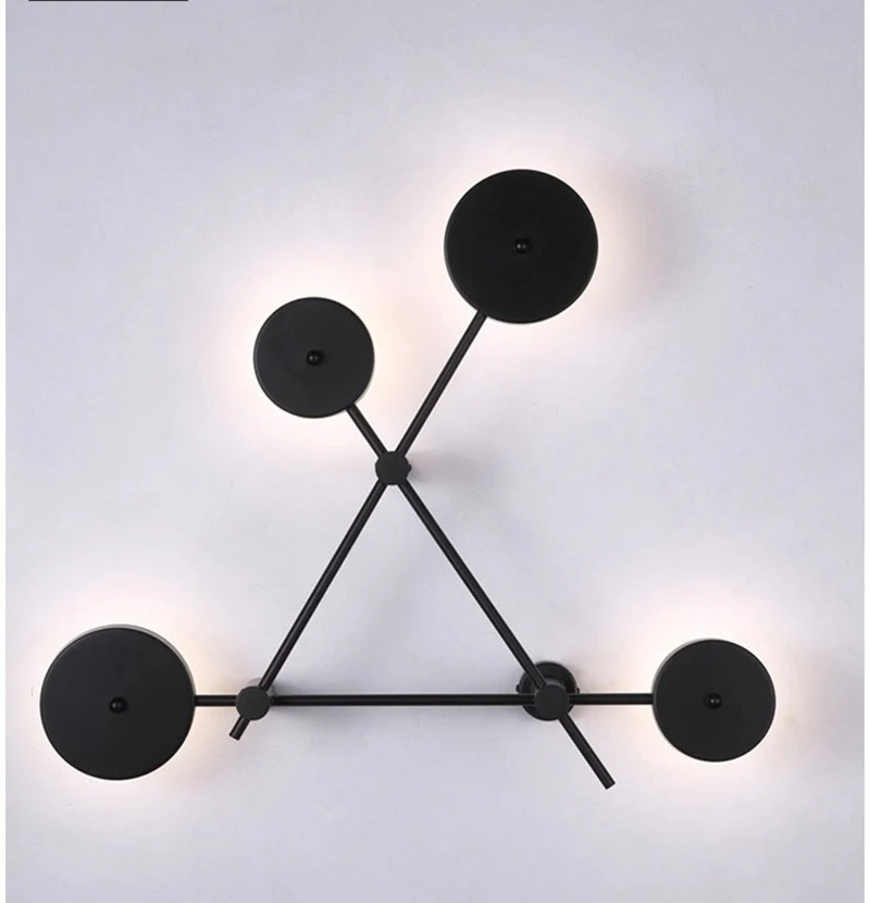Modern Nordic Round LED Wall Lamp Bedroom Bedside Corridor Staircase Living Room Light Creative Indoor Loft Home Decor Wall Lamp (7)