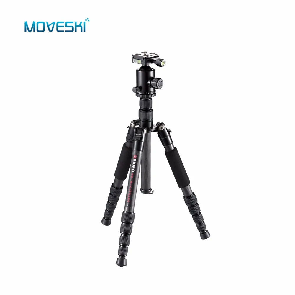 Moveski T259G Профессиональный штатив из углеродного волокна монопод с шаровой головкой для DSLR камеры/портативный дорожный треножник для камеры стенд