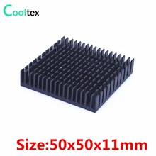 10pcs lot 50x50x11mm Aluminum HeatSink Heat Sink radiator for font b electronic b font Chip RAM