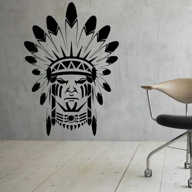 Aliexpress Free Shipping Modern Design Wall Stickers Home Free Shipping Modern Design Wall Stickers Home Decor Native American Indian Removable Vinyl Art