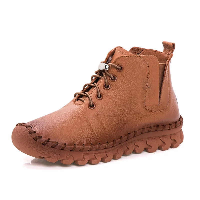 Di Fatte Delle Piatto Stivali Cuoio Orange Scarpe Autunno Donne 2018 Black Fondo inverno Orange Black summer Mano Casuale summer spring Dimensioni A Grandi Spring Orange Da Donna Inverno winter UVGqLzpSM
