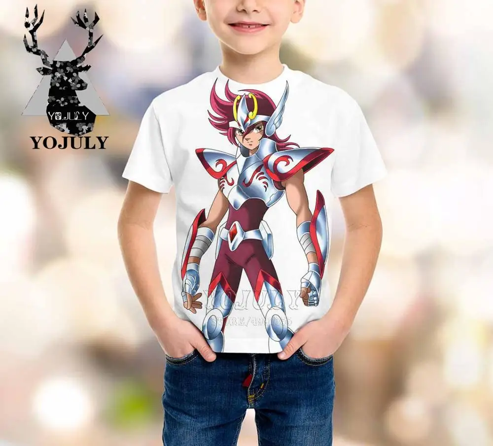 

YOJULY Saint Seiya harajuku baby boys girls teens 3D print kids clothes children's t shirt hot sale Fashion Top tees Modis A354
