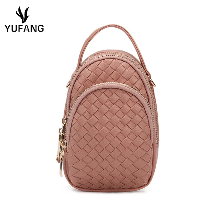 

YUFANG Women Small Mini Shoulder Phone Bag Fashion Girl New Brand Crossbody Messenger bag Plaid Zipper Ladies Wallet Bag