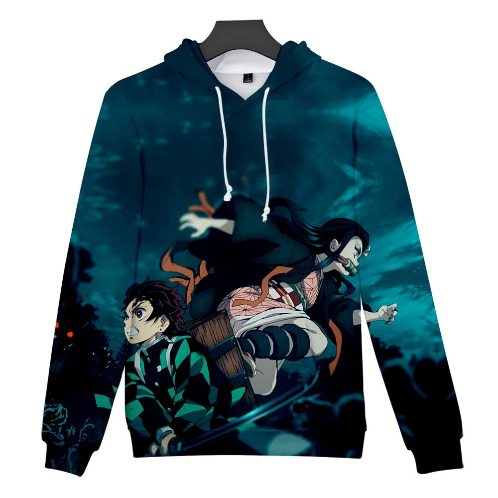 cartoon Demon Slayer Kimetsu no Yaiba 3D Hoodie boys/girls long sleeve Autumn Winter Casual popular youth Cool fashion 3D coats