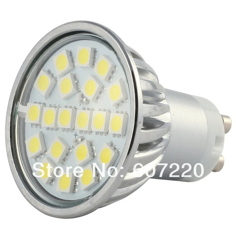 

(50PCS) ON SALE GU10 4W LED Spot Light with SMD5050 20 Warm White AC/DC12V Light Bulb 120 Degrees