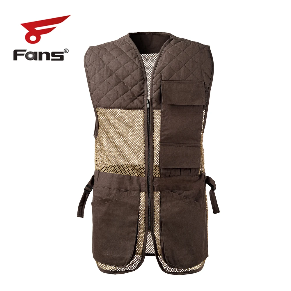 

8 Fans Mesh Fishing Shooting Vest with Multi Pockets