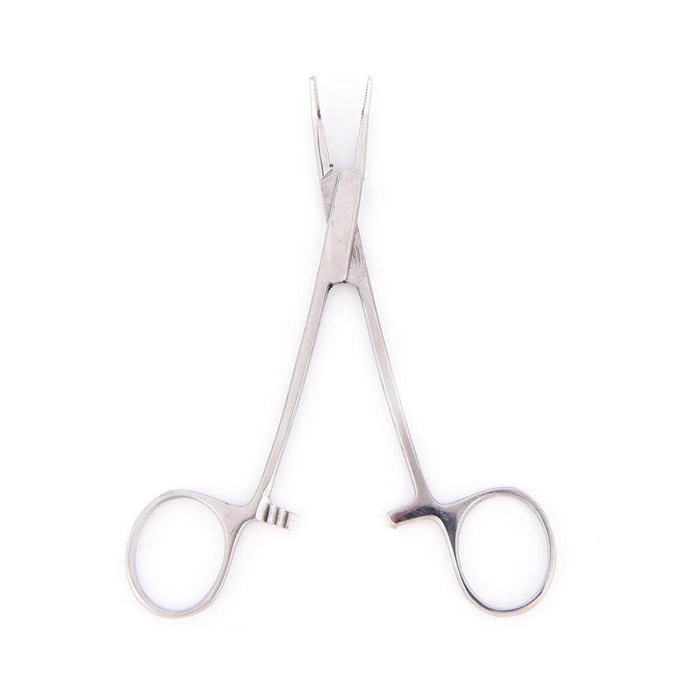 

1Pc 5 Inch Stainless Steel Pet Medical Dental Surgical Tweezers Scissorss Straight and Curved Hemostatic Forceps Set