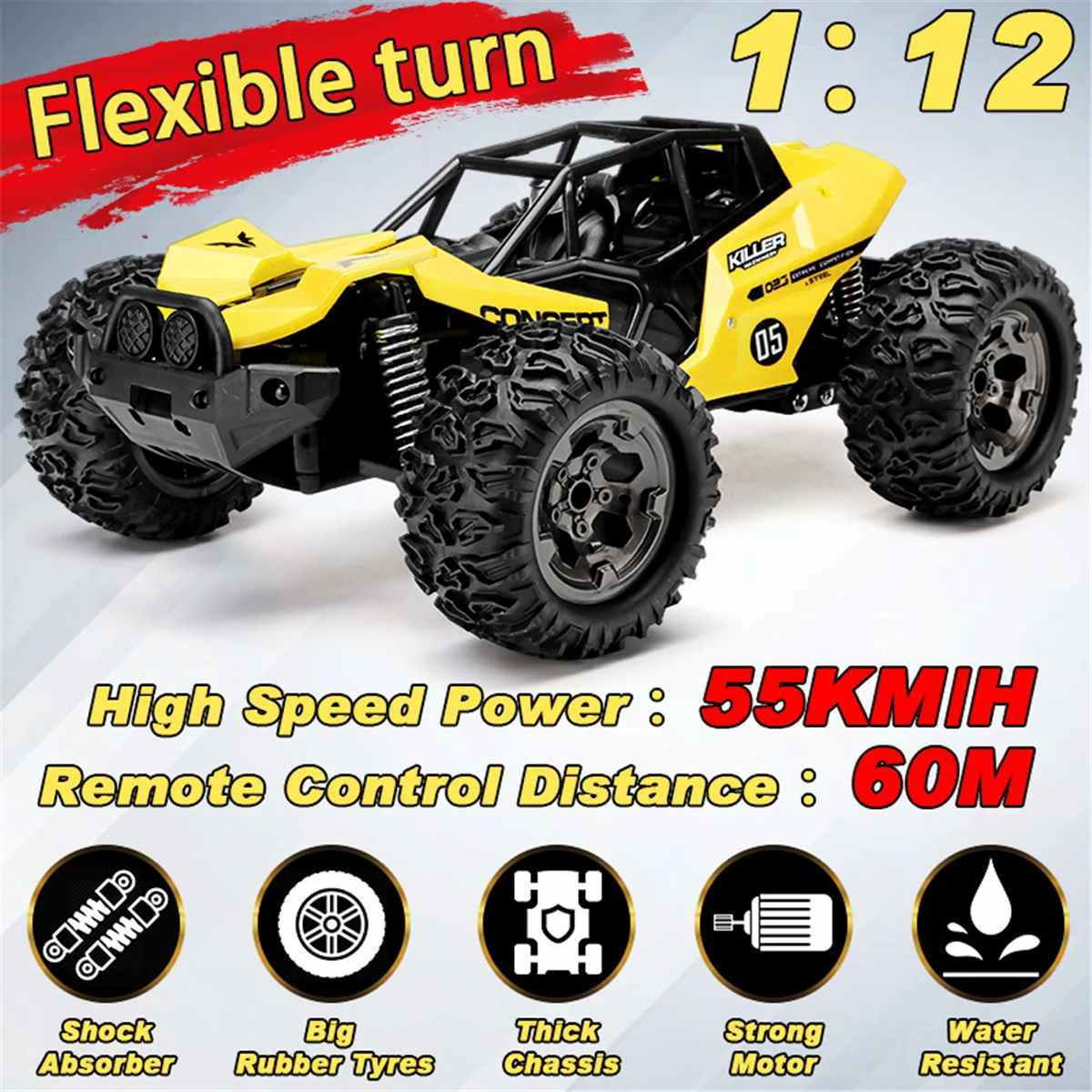 

1:12 RC Car 4WD High Speed Racing Car Climbing Buggy Remote Control Electric Car Off Road Vehicle Truck drift For Boys Children