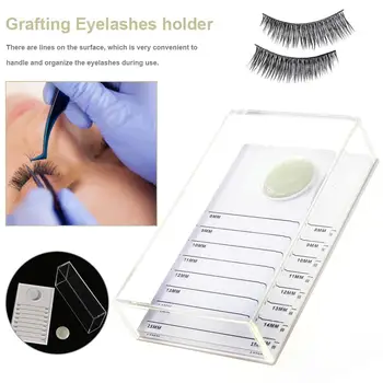 

1pc Eyelash Storage Acrylic Display Board Glue Pallet Holders Grafting False Eyelash Extensions Tool Makeup Display