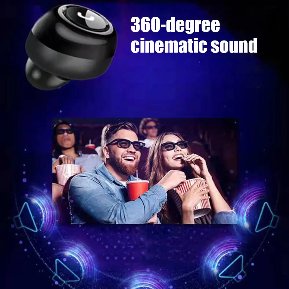 New Bluetooth/Wireless Headset TWS Twins 5.0 Binaural Call Sports Stereo Support One Matching Two Connecting Devices
