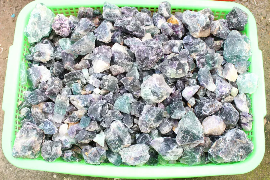 

10KG 22LB Raw Natural Colourful Fluorite Crystal Gem Stone Rough Rock Display Minerals, Wholesales Price,Free Shipping