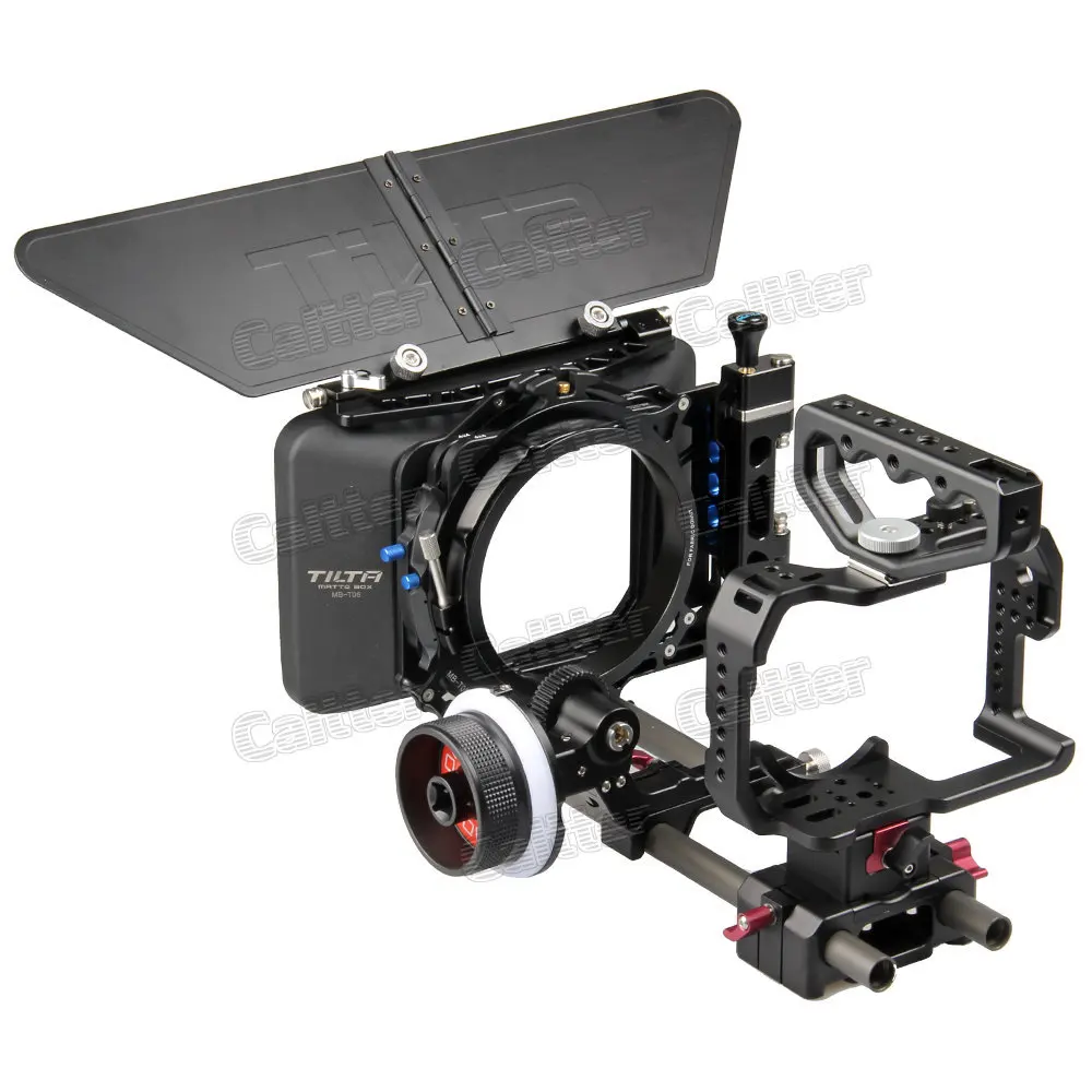 GH4 Rig Kit Cage Baseplate Top Handle 15mm +Follow focus+Tilta Matte
