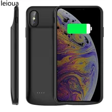 Leioua 6000 mah зарядное устройство чехол для iPhone X Xs перезаряжаемый банк питания внешнее резервное зарядное устройство чехол для iPhone X XS
