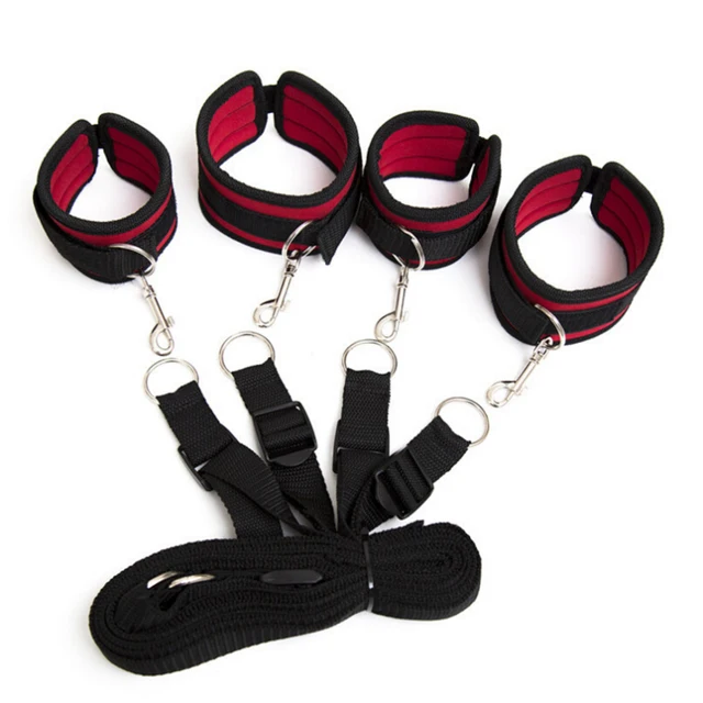 Us 26 58 13 Off 5pcs Lot Bedroom Couples Game Adult Sex Play Bed With The Help Of Straps Hand Irons Adult Supplies Fun In Bed Bound In Adult Games