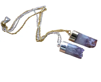 

Geode Amethys t Quartz drusy Necklace With Gold&Silver Chain 18" 5pcs/lot Gem Drusy necklace stone jewelry