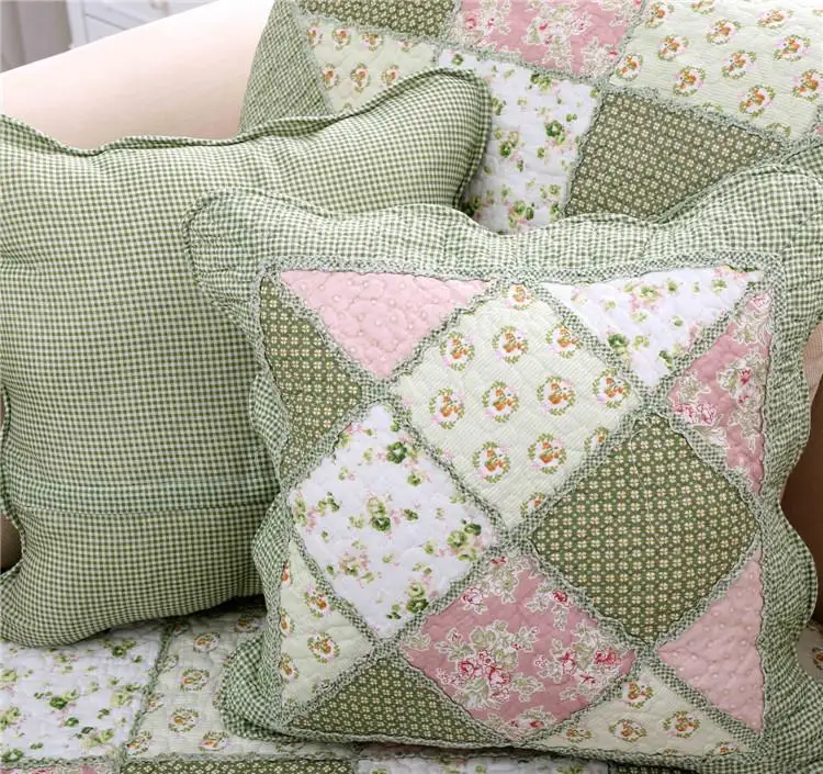 الرعوية القطن قماش مبطن المخدة زهرة غطاء الوسادة القماش رمي غطاء وسادة كيس وسادة المنزل مكتب سيارة ديكور للكنبة