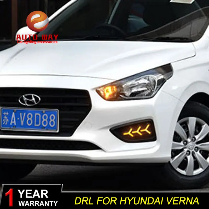 Автомобильные Внешние фары DRL для Hyundai Accent Solaris Verna 2010 2013 дневные ходовые огни