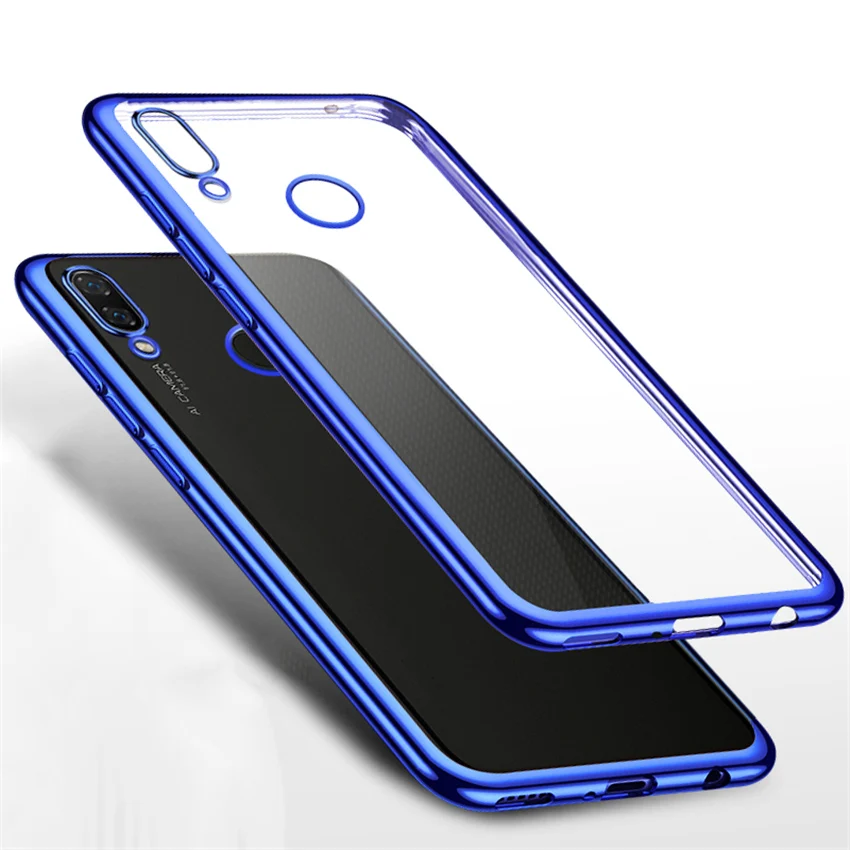 Для Xiaomi Redmi Note 7 Чехол 3D Лазерное покрытие Роскошный чехол из мягкого ТПУ Прозрачный чехол для Xiaomi Redmi Note 7 Pro Redmi7 яркий чехол для телефона s