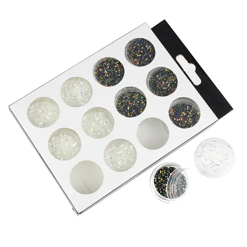 

Blueness Colorful White AB Color Sequins 3D Nail Art Decorations Glitter Manicure DIY Accessories For Nails Tips ZP118