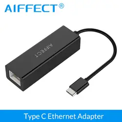 AIFFECT Тип C до Gigabit Ethernet LAN RJ45 адаптер проводной сети высокоскоростная карта передачи данных для MacBook Chromebook NokiaN1