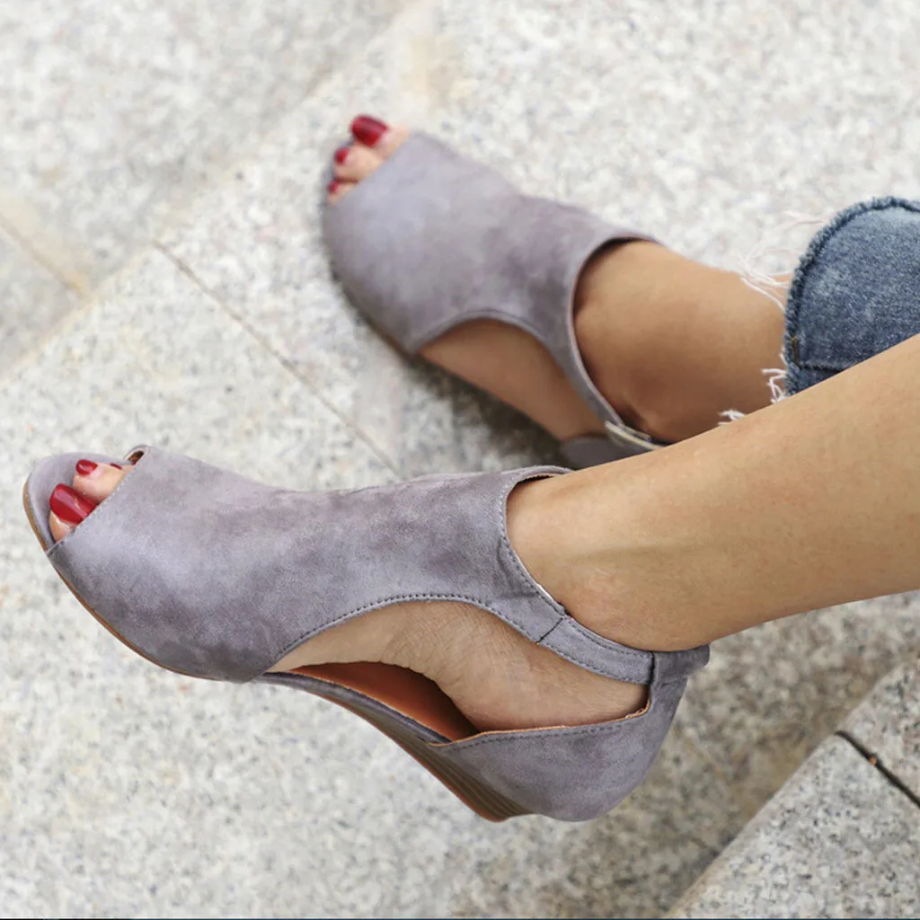 SAGACE популярные женские босоножки в европейском стиле обувь на высоком каблуке г. Весенне-летние модные пикантные повседневные босоножки на танкетке с открытым носком размера плюс