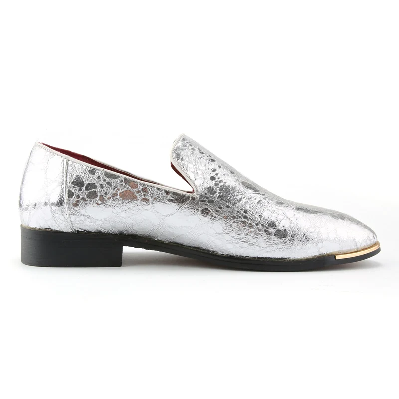 men shoes luxury brand rhinestone loafers fashion silver gold spike flats studded leisure footwear river oxford shoes for men (11)