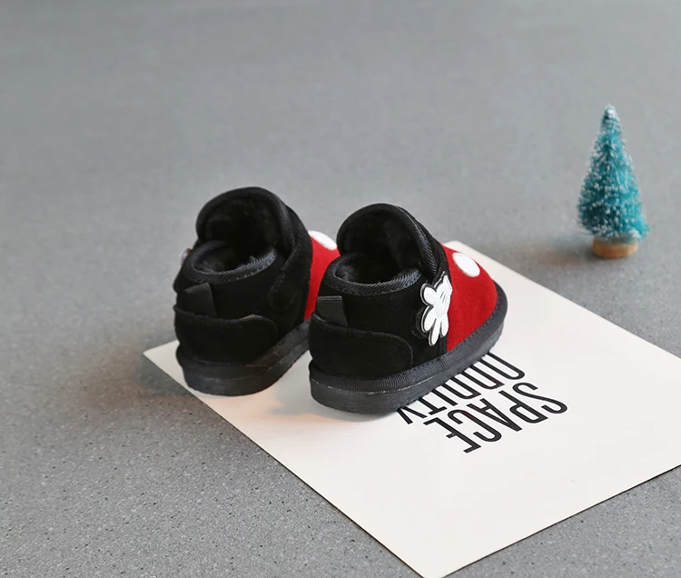 Зимняя детская обувь из хлопка, плюшевые зимние ботинки из натуральной кожи с героями мультфильмов, ботинки для маленьких мальчиков, детские зимние ботинки, Первые ходунки