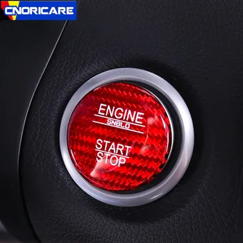 

Carbon Fiber Car Start Stop Engine Button Key Decals Decoration Sticker Trim For Mercedes Benz C Class W205 180 200 GLC X253
