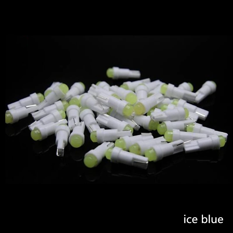Ice blue Интерьер автомобиля T5 светодиодный 1 SMD СВЕТОДИОДНЫЙ приборная панель Клин 1 светодиодный автомобильный светильник t5 лампочка светодиодный t5 12 в желтый/синий/зеленый/красный/белый светодиодный Wh - Испускаемый цвет: Ice blue