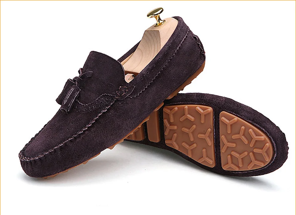 Ngouxm/мужские лоферы; темно-синие мокасины из натуральной кожи; мужская повседневная обувь без застежки с кисточками; мужские мокасины на плоской подошве; обувь для вождения
