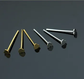 

36 pcs/set heart nose stud gold straight nose pin Nose piercing jewelry