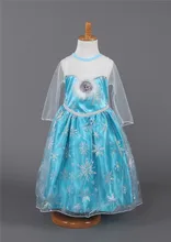 New 2015 hot sale child s baby kids Girl s Princess Queen Elsa Anna Cosplay Costume
