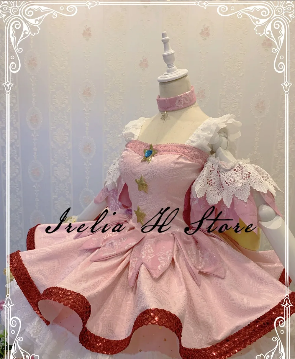 Звездное мерцание Аниме Косплей Cure STAR карнавальный костюм розовое милое платье подарок на заказ