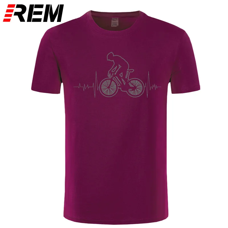 REM, футболка для горного велосипеда MTB, брендовая одежда, футболка с логотипом для велосипеда, футболка для горного велосипеда, смешная футболка с сердцебиением, подарок для велосипеда - Цвет: maroon gray