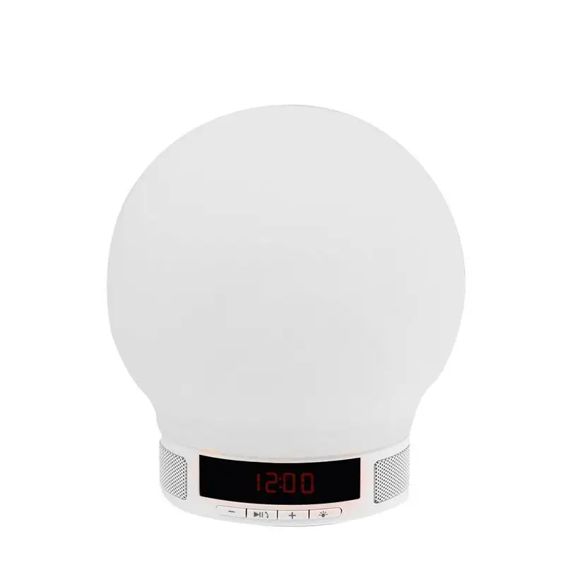 

Lovely Soft Hands-Free Speaker Ball Shaped 4-Mode LED Night Light Bluetooth Player With Time Display TF Slot For IPhone /IPad
