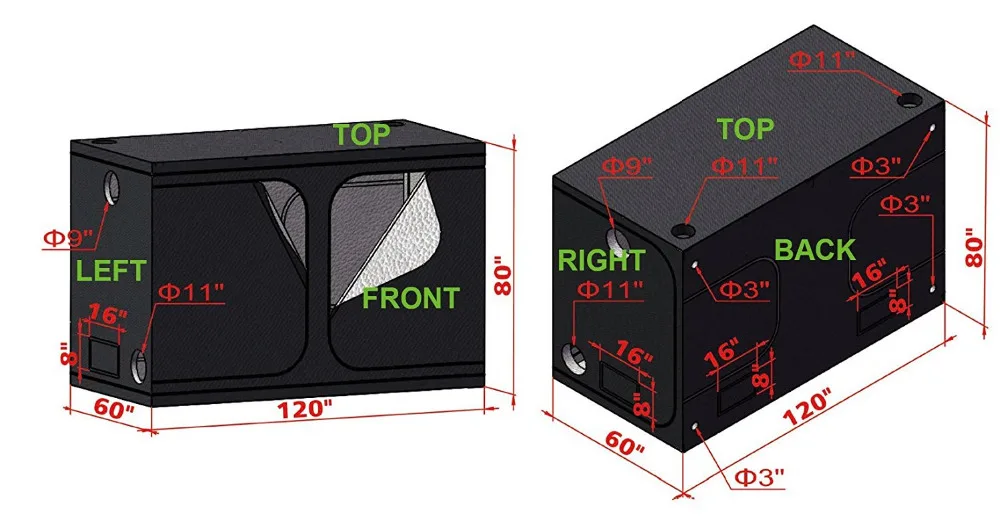 MasterGrow 300X150X200 см внутреннего гидропоника, шатер для выращивания, коробка для выращивания растений, светоотражающие майларовые нетоксичные