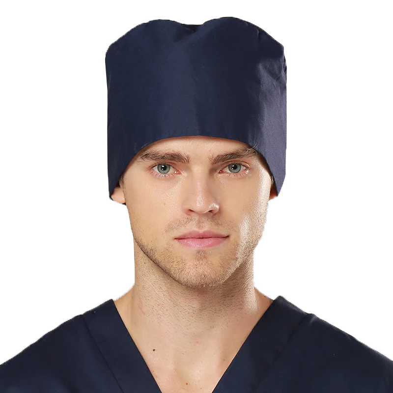 Unisex 100% Cotton Hat Women Nurse Cap Doctor Cap Flexible Men's ...