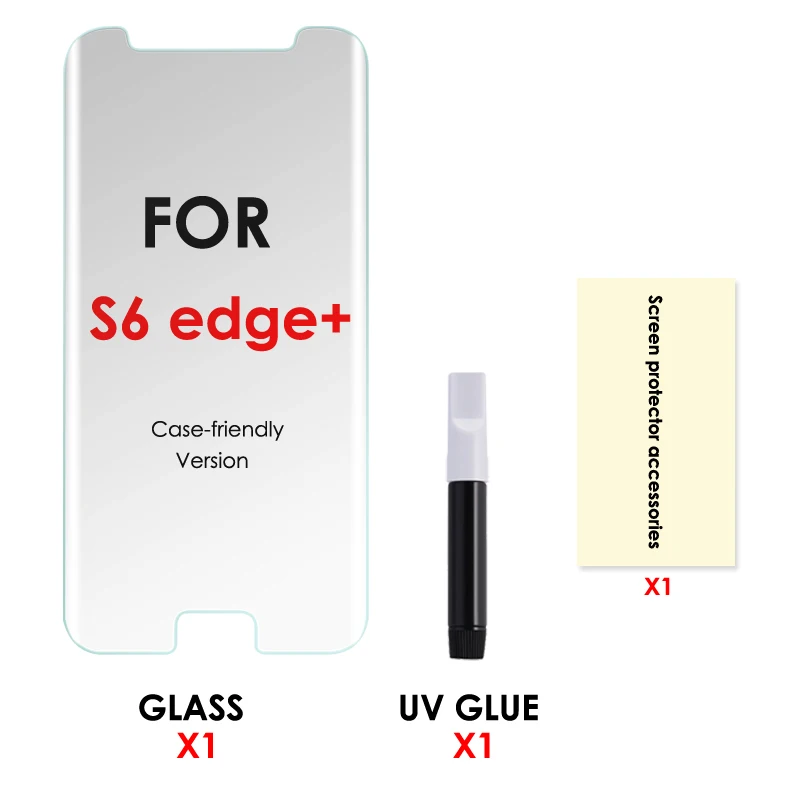 S6 edge Plus 1 Glue Akcoo Note 9 Защита экрана с нано жидким УФ-клеем для samsung Galaxy S8 S9 Plus S7 S6 edge note 8 полная клеевая защита стекла - Цвет: S6 edge Plus 1 Glue