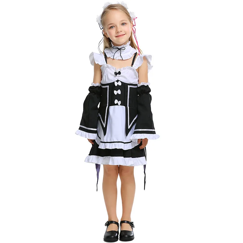 Re Zero Kara Hajimeru Isekai Seikatsu Оперативная память u рэму REM горничной фартук платье детские
