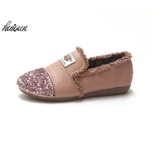 Размеры 35-39; Весенняя Повседневная однотонная женская обувь на плоской подошве; блестящие оксфорды для девочек; лоферы с круглым носком; женская обувь для отдыха