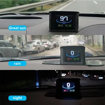 

Hud GPS OBD Computer Car Speed Projector Digital Speedometer Display Fuel Consumption Temperature