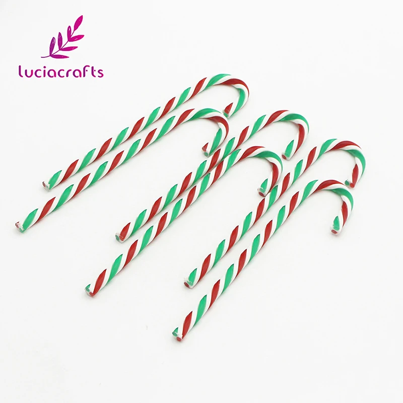 

Lucia crafts 6pcs 15cm Acrylic Candy Pendant Crutch Ornament DIY Christmas Tree Hanging Decorations Accessories H0251