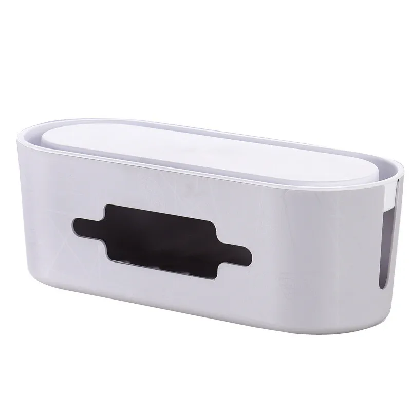 Cable Storage Box Power Strip Wire Storage Case Anti Dust Charger Socket Cable Organizer Box Desktop Network Line Storage Bin