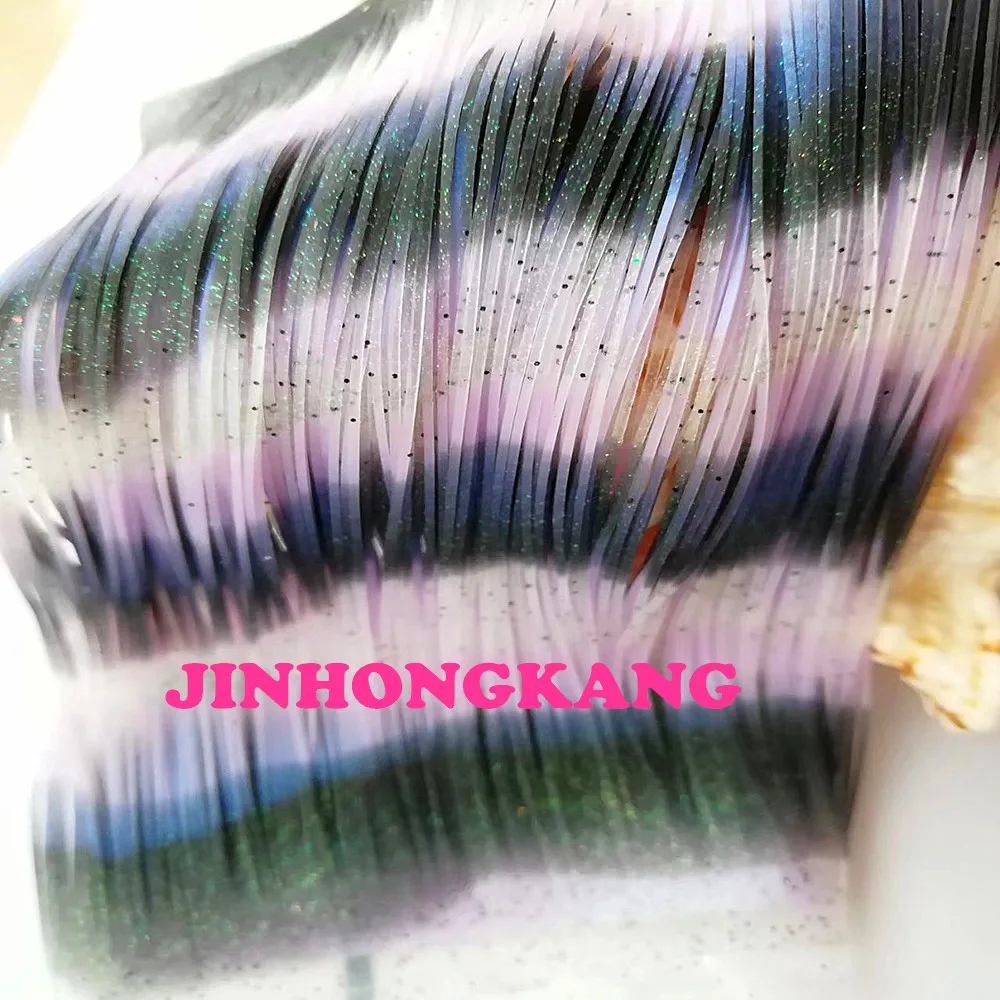 

Fishing Lure Silicone Skirt Layers,Silicone Skirt Material for Tackle Craft, DIY Spinner, Rubber Jigs, Buzzbait---55